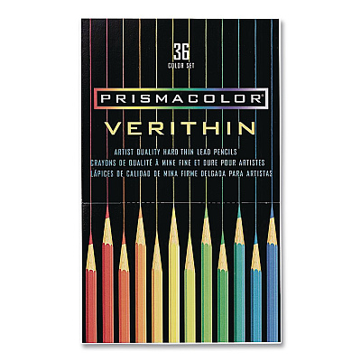 Prismacolor Verithin Colored Pencils, Assorted Lead and Barrel Colors, 36/Set (2428)