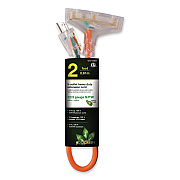 GoGreen Power 12 AWG 3-Outlet Heavy-Duty Extension Cord, 2 ft, 15 A, Orange (GG15302)
