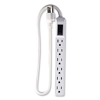 GoGreen Power 6 Outlet Mini Surge Protector, 2 ft Cord, 160 J, White (GG16103MIN)
