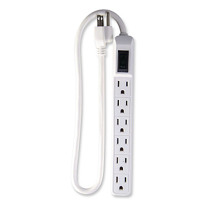 GoGreen Power 6 Outlet Mini Surge Protector, 2 ft Cord, 160 J, Black (GG16103MINBK)