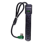 GoGreen Power 6 Outlet Surge Protector, 2.5 ft Cord, 160 J, Black (GG16103MSBK)