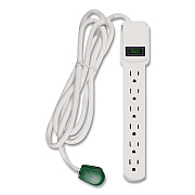 GoGreen Power 6 Outlet Surge Protector, 6 ft Cord, 250 J, White (GG16106MS)