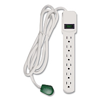 GoGreen Power 6 Outlet Surge Protector, 6 ft Cord, 250 J, White (GG16106MS)