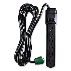 GoGreen Power 6 Outlet Surge Protector, 6 ft Cord, 250 J, Black (GG16106MSBK)