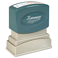 Xstamper Two-Color Title Stamp, RECEIVED, Blue/Red (XST2030)