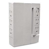 GoGreen Power 6 Outlet Swivel Wall Tap, White (GG16000TSW)