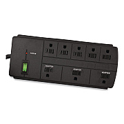 GoGreen Power 8 Outlet Surge Protector, 6 ft Cord, 750 J, Black (GG18316BK)