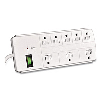 GoGreen Power 8 Outlet Surge Protector, 6 ft Cord, 750 J, White (GG18316WH)