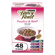 Fancy Feast Poultry and Beef Variety Pack, Assorted Flavors, 3 oz Can, 48/Carton (22002665)