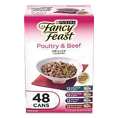 Fancy Feast Poultry and Beef Variety Pack, Assorted Flavors, 3 oz Can, 48/Carton (22002665)