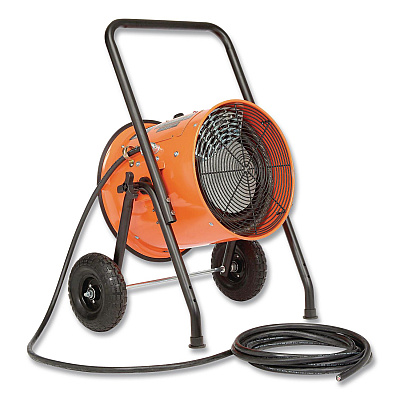 Global Industrial Portable Salamander Heater with Adjustable Thermostat, 15,000 W, 480 V, 21.59 x 28 x 38.5, Orange (653672)