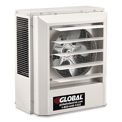 Global Industrial Unit Heater, Horizontal or Vertical Downflow, 5,000 W, 14.13 x 8.5 x 16, White (246725)