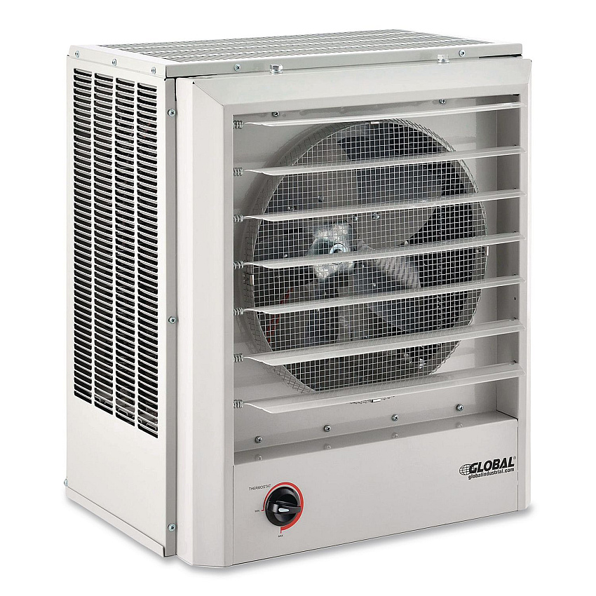 Global Industrial Unit Heater, Horizontal or Vertical Downflow, 20,000 W, 19 x 13.75 x 21.44, White (246727)