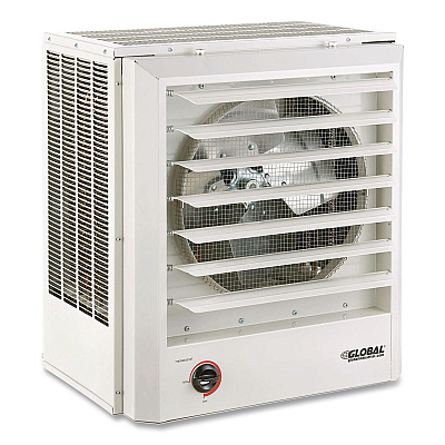 Global Industrial Unit Heater, Horizontal or Vertical Downflow, 15,000 W, 19 x 13.75 x 21.44, White (246134)