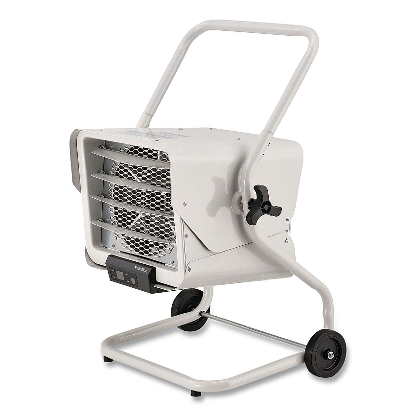 Global Industrial Portable Heater with Built-In Thermostat, 3785 W/5,000 W, 14.12 x 17.5 x 19.62, White (246737)