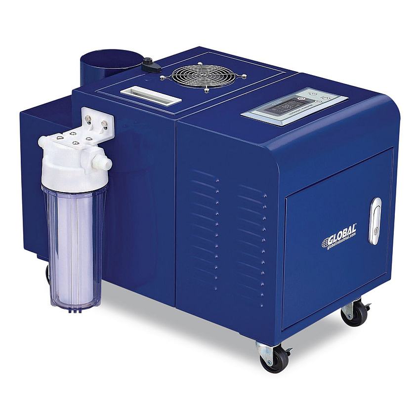 Global Industrial Ultrasonic Humidifier, 38 Pint Tank Capacity, 13.75 x 23.62 x 18.25, 150 Pint Output, Blue (246136)