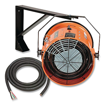 Global Industrial Electric Salamander Heater with Adjustable Thermostat 480 V, 30,000 W, 23.03 x 7.12 x 24.68, Orange (246068)