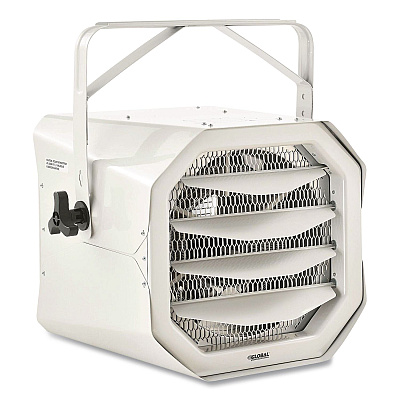Global Industrial Unit Heater, Horizontal Downflow, 10,000 W, 18.13 x 16.75 x 16.06, White (246102)