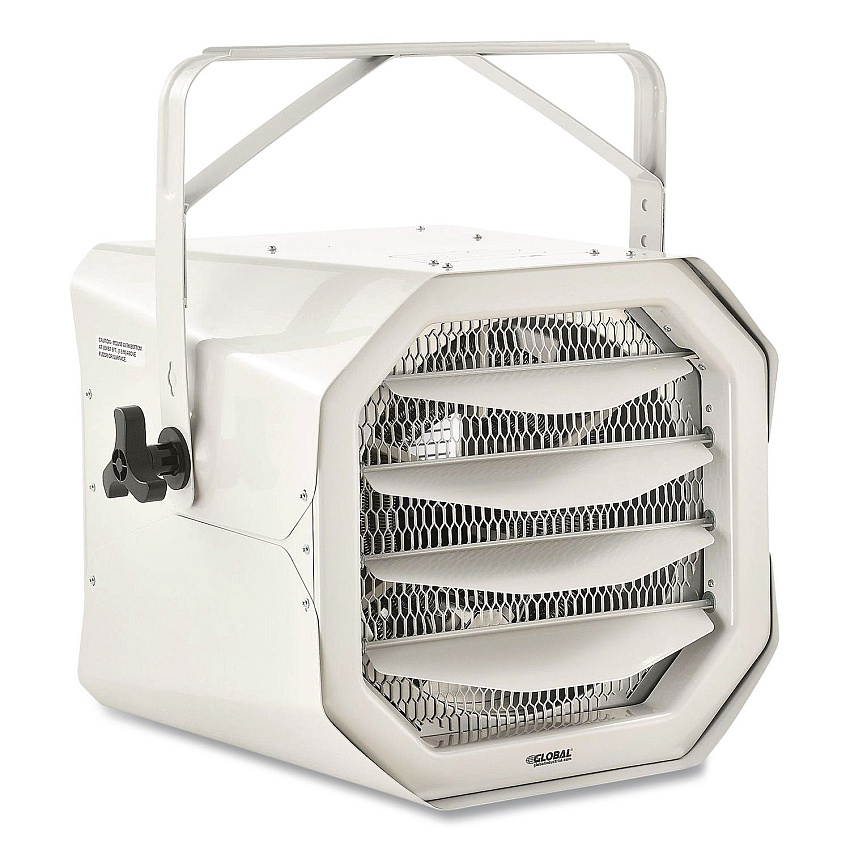 Global Industrial Unit Heater, Horizontal Downflow, 10,000 W, 18.13 x 16.75 x 16.06, White (246102)