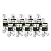 GoGreen Power Household Extension Cord, 6 ft, 13 A, White 10/Pack (GG2470610)
