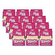 The Pink Stuff Sqeezy Dual Scrubber/Sponge, 4 x 5.3, 3.8" Thick, Pink, 12/Carton (823773CT)