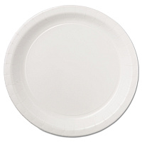 Hoffmaster Coated Paper Dinnerware, Plate, 9" dia, White, 50/Pack, 10 Packs/Carton (HFMPL7095)