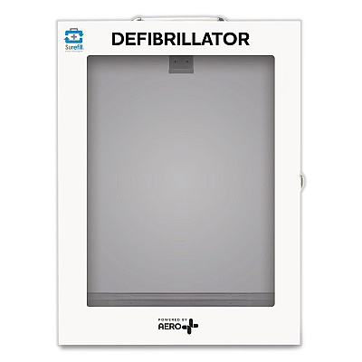 CARDIACT Defibrillator Wall Cabinet, 14.5 x 6.75 x 18.25, White (AEKM04)
