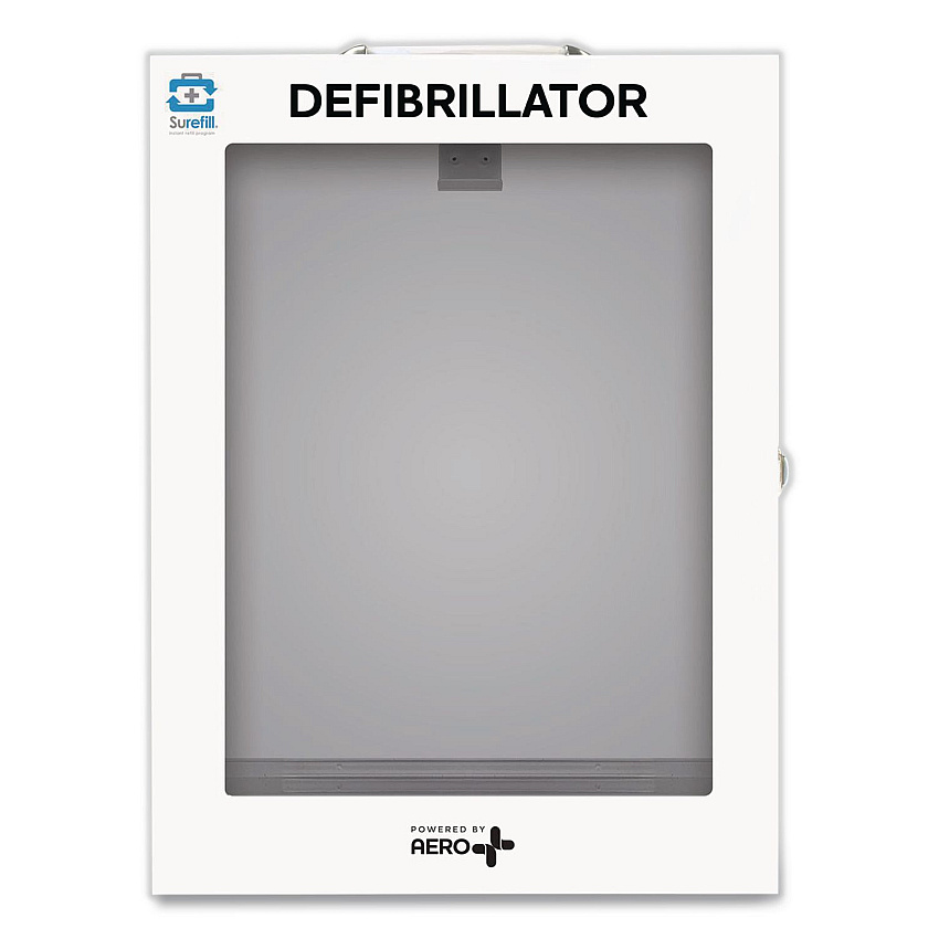 CARDIACT Defibrillator Wall Cabinet, 14.5 x 6.75 x 18.25, White (AEKM04)