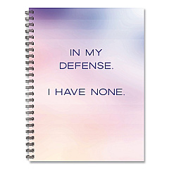 No Defense Undated Journal, Medium/College Rule, Pastel Multicolor Cover, (80) 8 x 6 Sheets (55069)