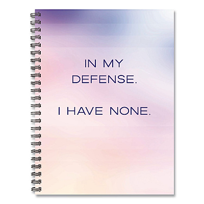No Defense Undated Journal, Medium/College Rule, Pastel Multicolor Cover, (80) 8 x 6 Sheets (55069)