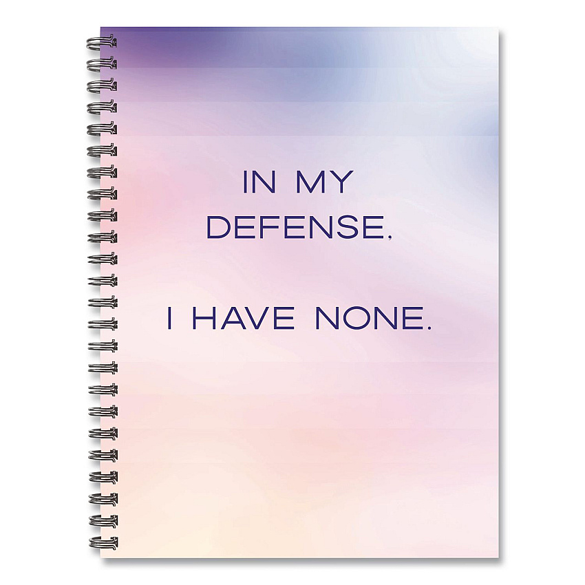 No Defense Undated Journal, Medium/College Rule, Pastel Multicolor Cover, (80) 8 x 6 Sheets (55069)