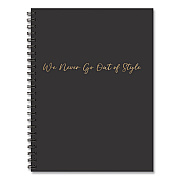 Style Undated Journal, Edition, Medium/College Rule, Black/Gold Cover, (80) 8 x 6 Sheets (55083)