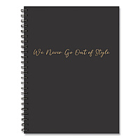 Style Undated Journal, Edition, Medium/College Rule, Black/Gold Cover, (80) 8 x 6 Sheets (55083)