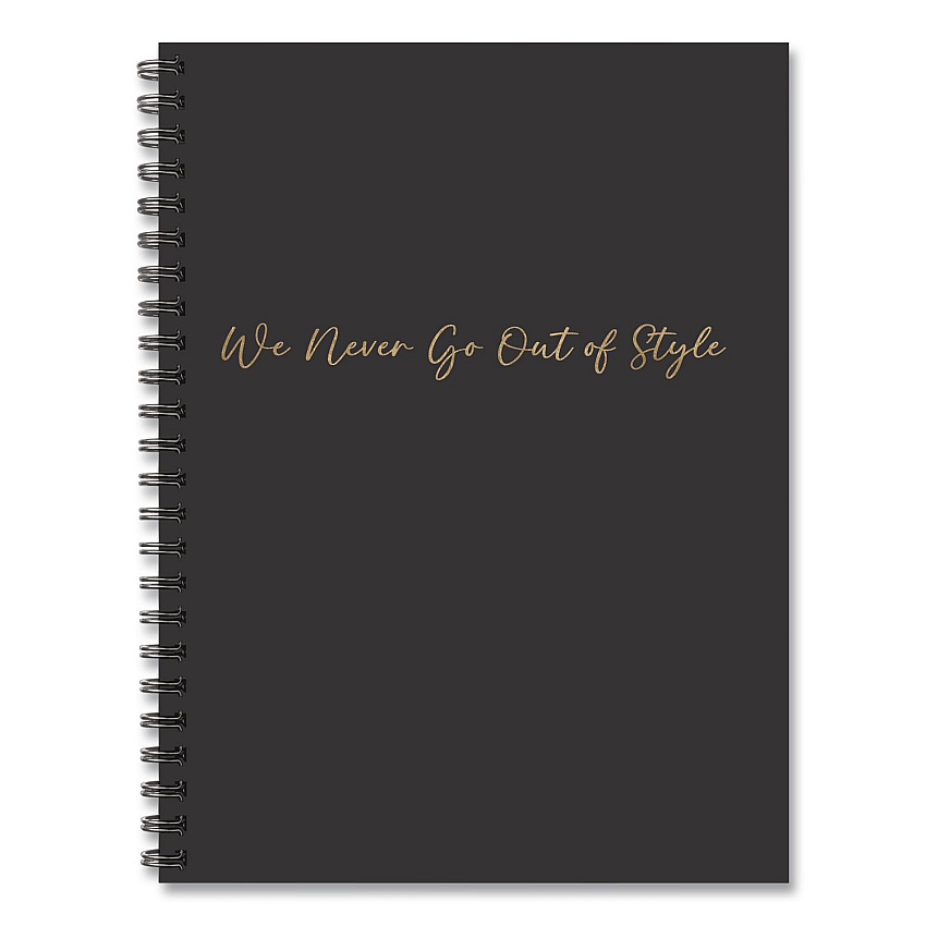 Style Undated Journal, Edition, Medium/College Rule, Black/Gold Cover, (80) 8 x 6 Sheets (55083)