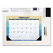 Beaches Monthly Desk Pad Calendar, 17 x 12, White/Multicolor Sheets, Black Headband/Corners, 12-Month (Jan to Dec) 2026 (57070)