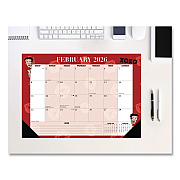 Betty Boop Small Monthly Desk Pad Calendar, 17 x 12, Red/White Sheets, Black Headband, Black Corners, 12-Month (Jan-Dec) 2026 (57087)