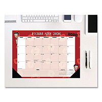 Betty Boop Small Monthly Desk Pad Calendar, 17 x 12, Red/White Sheets, Black Headband, Black Corners, 12-Month (Jan-Dec) 2026 (57087)