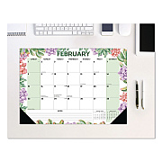 Succulents Small Monthly Desk Pad Calendar, 17 x 12, White Sheets, Black Headband/Corners, 12-Month (Jan to Dec): 2026 (57162)