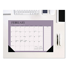 Urban Chic Small Monthly Desk Pad Calendar, 17 x 12, White Sheets, Black Headband/Corners, 12-Month (Jan to Dec): 2026 (57179)