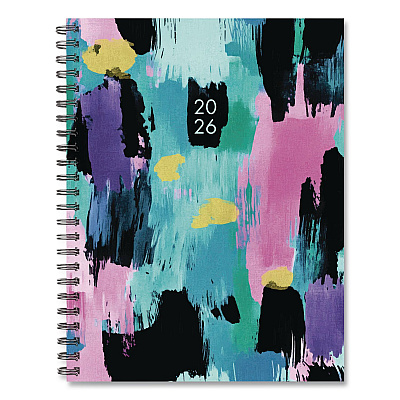 Abstract Art Weekly/Monthly Softcover Planner, 8.5 x 6.5, Multicolor Cover, 12-Month (Jan to Dec): 2026 (56639)