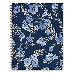 Bluesy Floral Weekly/Monthly Planner, 8.8 x 6.5, Blue Cover, 12-Month (Jan to Dec): 2026 (56653)