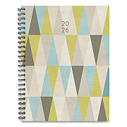 Geometric Gray Weekly/Monthly Planner, 8.5 x 6.5, Multicolor Cover, 12-Month (Jan to Dec): 2026 (56660)