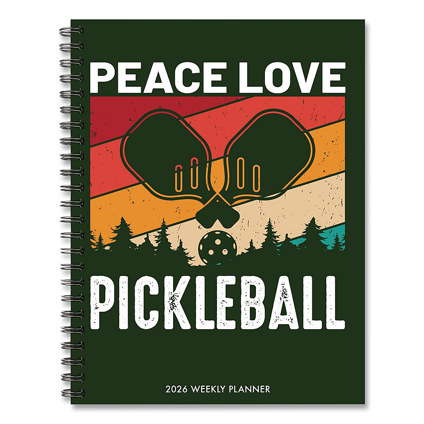 Pickleball Weekly/Monthly Planner, 8.5 x 6.5, Multicolor Cover, 12-Month (Jan to Dec): 2026 (56684)