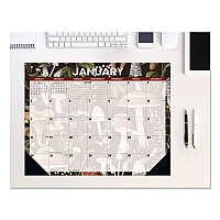 Mushrooms Large Monthly Desk Pad Calendar, 22 x 17, Multicolor Sheets, Black Headband/Corners, 12-Month (Jan to Dec) 2026 (57247)