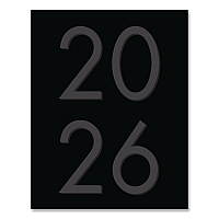 Basic Black Monthly Planner, 9.5 x 7.5, Black Cover, 12-Month (Jan to Dec): 2026 (57032)