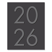 Charcoal Monthly Planner, 9.5 x 7.5, Charcoal Cover, 12-Month (Jan to Dec): 2026 (57049)