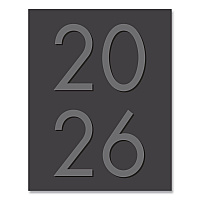 Charcoal Monthly Planner, 9.5 x 7.5, Charcoal Cover, 12-Month (Jan to Dec): 2026 (57049)
