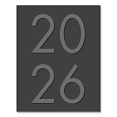 Charcoal Monthly Planner, 9.5 x 7.5, Charcoal Cover, 12-Month (Jan to Dec): 2026 (57049)