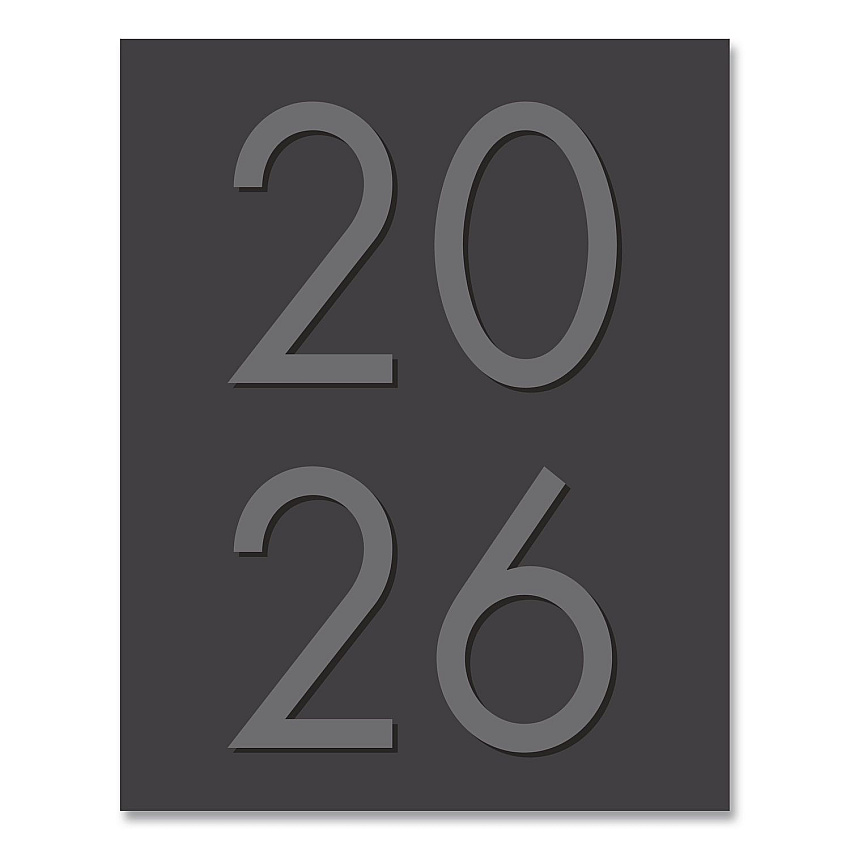 Charcoal Monthly Planner, 9.5 x 7.5, Charcoal Cover, 12-Month (Jan to Dec): 2026 (57049)