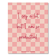I Cry a Lot Monthly Planner, 9.5 x 7.5, Pink Cover, 12-Month (Jan to Dec): 2026 (57568)